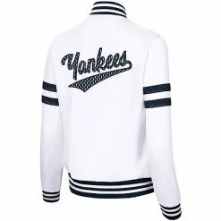 Women's G-III 4Her By Carl Banks White New York Yankees Pre-Game Full-Zip Track Jacket 3 Women's G-III 4Her By Carl Banks White New York Yankees Pre-Game Full-Zip Track Jacket -G-III Sales Store unnamed file 3284