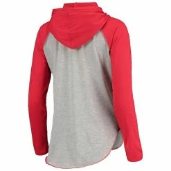 Women's G-III 4Her By Carl Banks Heathered Gray/Red LA Clippers Circus Catch Fashion Raglan Hoodie Long Sleeve T-Shirt 3 Women's G-III 4Her By Carl Banks Heathered Gray/Red LA Clippers Circus Catch Fashion Raglan Hoodie Long Sleeve T-Shirt -G-III Sales Store unnamed file 3293