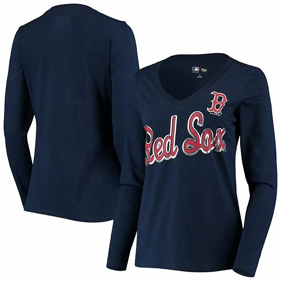 Women's G-III 4Her by Carl Banks Navy Boston Red Sox Perfect Game Long Sleeve V-Neck T-Shirt Women's G-III 4Her By Carl Banks Navy Boston Red Sox Perfect Game Long Sleeve V-Neck T-Shirt -G-III Sales Store unnamed file 3295