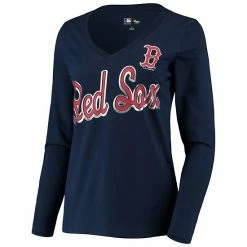 Women's G-III 4Her By Carl Banks Navy Boston Red Sox Perfect Game Long Sleeve V-Neck T-Shirt 2 Women's G-III 4Her By Carl Banks Navy Boston Red Sox Perfect Game Long Sleeve V-Neck T-Shirt -G-III Sales Store unnamed file 3296