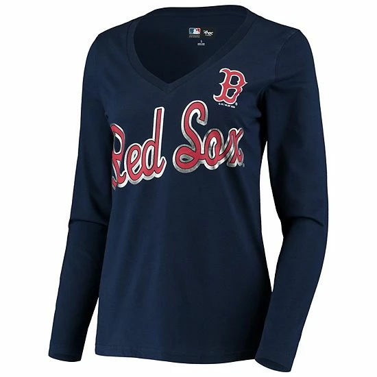 Women's G-III 4Her by Carl Banks Navy Boston Red Sox Perfect Game Long Sleeve V-Neck T-Shirt Women's G-III 4Her By Carl Banks Navy Boston Red Sox Perfect Game Long Sleeve V-Neck T-Shirt -G-III Sales Store unnamed file 3296