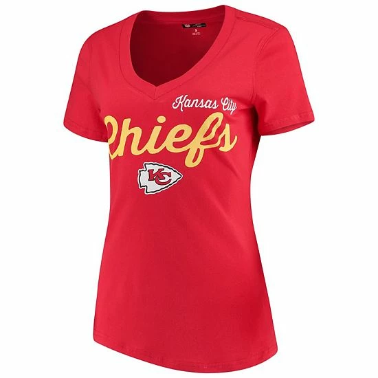 Women's G-III 4Her by Carl Banks Red Kansas City Chiefs Post Season V-Neck T-Shirt Women's G-III 4Her By Carl Banks Red Kansas City Chiefs Post Season V-Neck T-Shirt -G-III Sales Store unnamed file 33