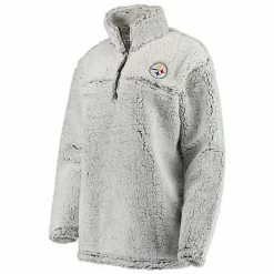 G-III Women's Gray Pittsburgh Steelers Sherpa Quarter-Zip Pullover Jacket 6 G-III Women's Gray Pittsburgh Steelers Sherpa Quarter-Zip Pullover Jacket -G-III Sales Store unnamed file 3301