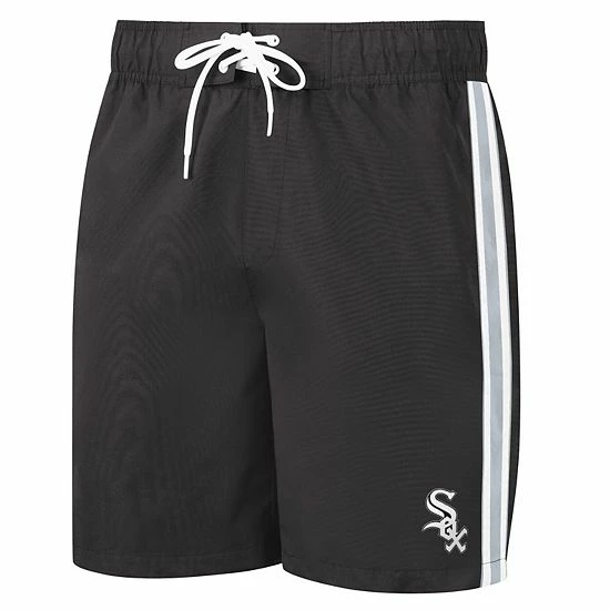 Men's G-III Sports by Carl Banks Black Chicago White Sox Sand Beach Volley Swim Shorts Men's G-III Sports By Carl Banks Black Chicago White Sox Sand Beach Volley Swim Shorts -G-III Sales Store unnamed file 3313