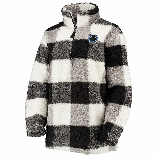 Women's G-III 4Her by Carl Banks Black Indianapolis Colts Sherpa Plaid Quarter-Zip Jacket Women's G-III 4Her By Carl Banks Black Indianapolis Colts Sherpa Plaid Quarter-Zip Jacket -G-III Sales Store unnamed file 3322