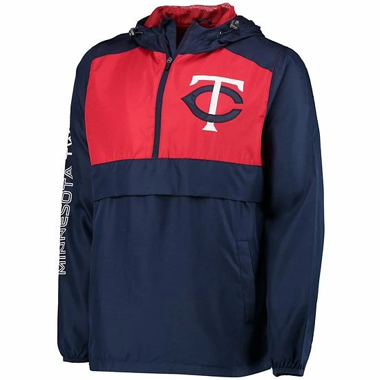 Men's G-III Sports by Carl Banks Navy/Red Minnesota Twins Lineman Half-Zip Hoodie Jacket Men's G-III Sports By Carl Banks Navy/Red Minnesota Twins Lineman Half-Zip Hoodie Jacket -G-III Sales Store unnamed file 3332