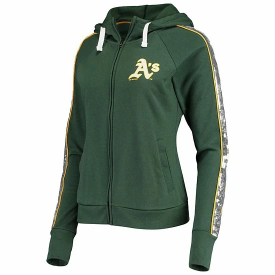 Women's G-III 4Her by Carl Banks Green Oakland Athletics Game Changer Raglan Full-Zip Hoodie Women's G-III 4Her By Carl Banks Green Oakland Athletics Game Changer Raglan Full-Zip Hoodie -G-III Sales Store unnamed file 3337