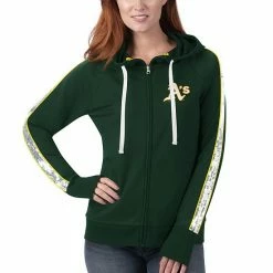 Women's G-III 4Her By Carl Banks Green Oakland Athletics Game Changer Raglan Full-Zip Hoodie 4 Women's G-III 4Her By Carl Banks Green Oakland Athletics Game Changer Raglan Full-Zip Hoodie -G-III Sales Store unnamed file 3339
