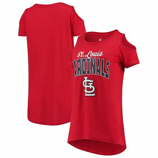 Women's G-III 4Her by Carl Banks Red St. Louis Cardinals Clear the Bases Cold Shoulder T-Shirt Women's G-III 4Her By Carl Banks Red St. Louis Cardinals Clear The Bases Cold Shoulder T-Shirt -G-III Sales Store unnamed file 3355