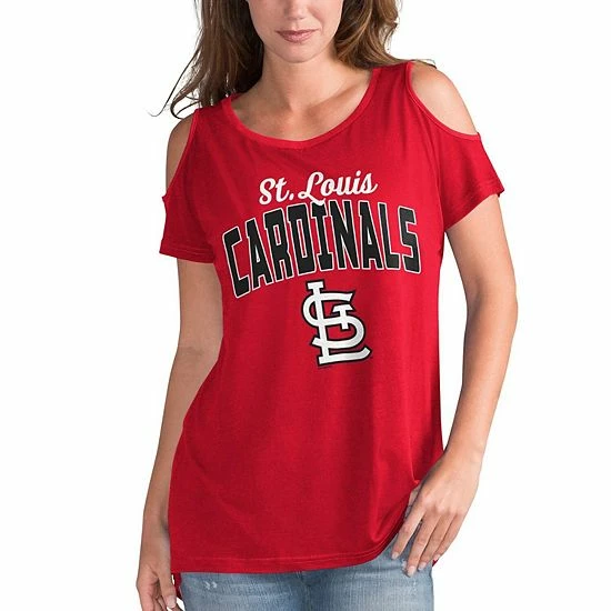 Women's G-III 4Her by Carl Banks Red St. Louis Cardinals Clear the Bases Cold Shoulder T-Shirt Women's G-III 4Her By Carl Banks Red St. Louis Cardinals Clear The Bases Cold Shoulder T-Shirt -G-III Sales Store unnamed file 3357