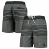 Men's G-III Sports By Carl Banks Black Carolina Panthers Horizon Swim Shorts
