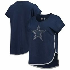 Women's G-III 4Her By Carl Banks Navy Dallas Cowboys Rookie Scoop Neck T-Shirt