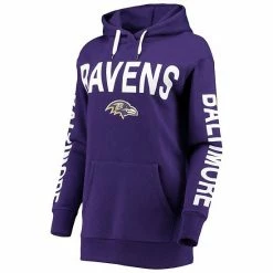 Women's G-III 4Her By Carl Banks Purple Baltimore Ravens Extra Point Pullover Hoodie -G-III Sales Store unnamed file 3371