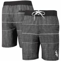 Men's G-III Sports By Carl Banks Charcoal Chicago White Sox Horizon Volley Swim Trunks