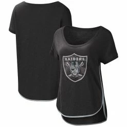 Women's G-III 4Her By Carl Banks Black Las Vegas Raiders Rookie Scoop Neck T-Shirt