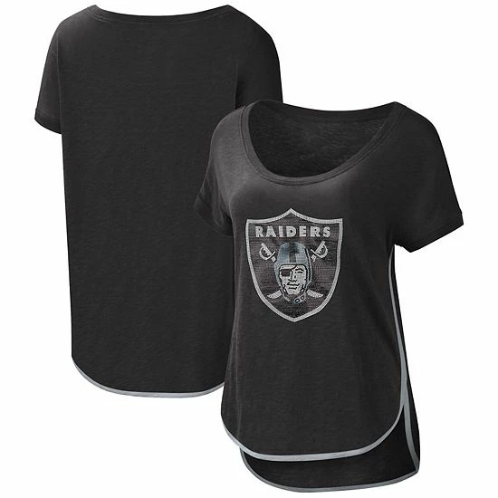 Women's G-III 4Her by Carl Banks Black Las Vegas Raiders Rookie Scoop Neck T-Shirt Women's G-III 4Her By Carl Banks Black Las Vegas Raiders Rookie Scoop Neck T-Shirt -G-III Sales Store unnamed file 3383