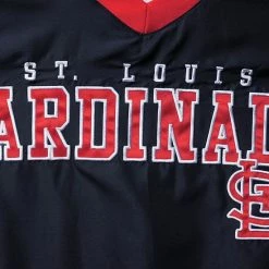 Men's G-III Sports By Carl Banks Navy/Red St. Louis Cardinals Kickoff Raglan V-Neck Pullover Jacket -G-III Sales Store unnamed file 3394