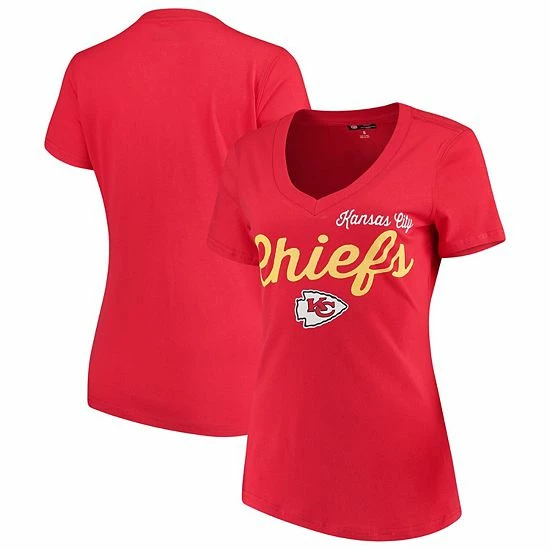 Women's G-III 4Her by Carl Banks Red Kansas City Chiefs Post Season V-Neck T-Shirt Women's G-III 4Her By Carl Banks Red Kansas City Chiefs Post Season V-Neck T-Shirt -G-III Sales Store unnamed file 34