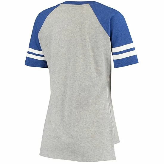 Women's G-III 4Her by Carl Banks Heathered Gray/Royal Texas Rangers Goal Line Raglan V-Neck T-Shirt Women's G-III 4Her By Carl Banks Heathered Gray/Royal Texas Rangers Goal Line Raglan V-Neck T-Shirt -G-III Sales Store unnamed file 3402