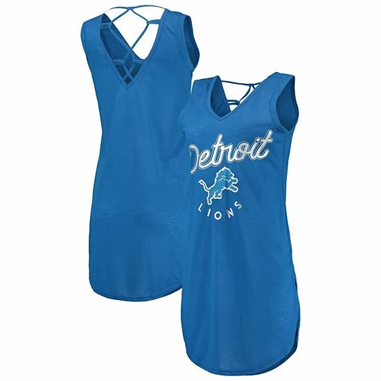 Women's G-III 4Her by Carl Banks Blue Detroit Lions Game Time Swim V-Neck Cover-Up Dress Women's G-III 4Her By Carl Banks Blue Detroit Lions Game Time Swim V-Neck Cover-Up Dress -G-III Sales Store unnamed file 3411