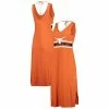 Women's G-III Sports By Carl Banks Texas Orange Texas Longhorns Opening Day V-Neck Maxi Dress