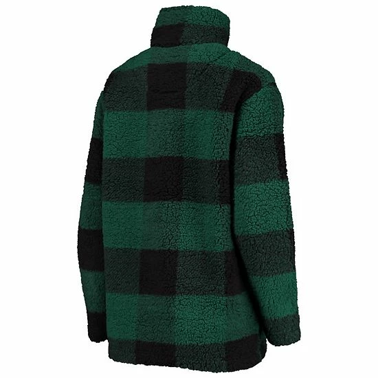 Women's G-III 4Her by Carl Banks Green Green Bay Packers Sherpa Plaid Quarter-Zip Jacket Women's G-III 4Her By Carl Banks Green Green Bay Packers Sherpa Plaid Quarter-Zip Jacket -G-III Sales Store unnamed file 3444