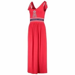 Women's G-III 4Her By Carl Banks Red Los Angeles Angels Game Over Maxi Dress -G-III Sales Store unnamed file 3462