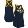 Women's G-III Sports By Carl Banks Navy Nashville Predators Showdown Slub Racerback Tank Top