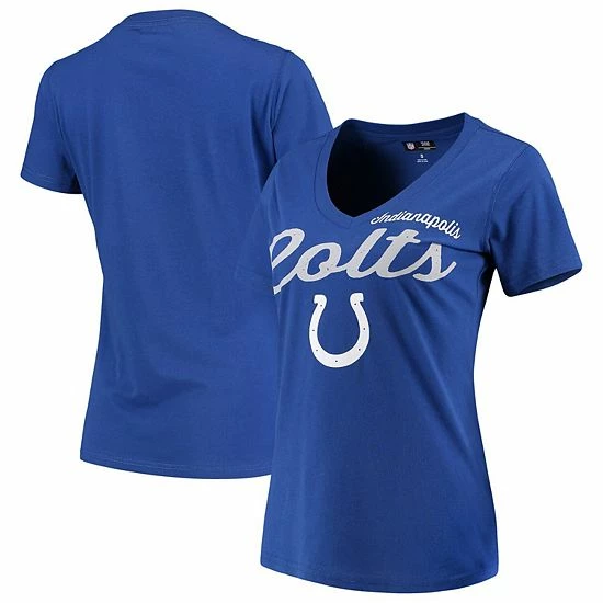 Women's G-III 4Her by Carl Banks Royal Indianapolis Colts Post Season V-Neck T-Shirt Women's G-III 4Her By Carl Banks Royal Indianapolis Colts Post Season V-Neck T-Shirt -G-III Sales Store unnamed file 348