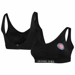 Women's G-III Sports By Carl Banks Black Chicago Cubs All-Star Bikini Top