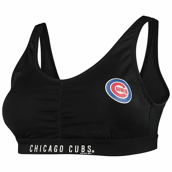 Women's G-III Sports by Carl Banks Black Chicago Cubs All-Star Bikini Top Women's G-III Sports By Carl Banks Black Chicago Cubs All-Star Bikini Top -G-III Sales Store unnamed file 3494