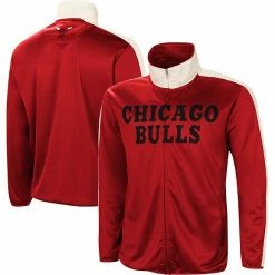 Men's G-III Sports By Carl Banks Red/White Chicago Bulls Zone Blitz Tricot Full-Zip Track Jacket