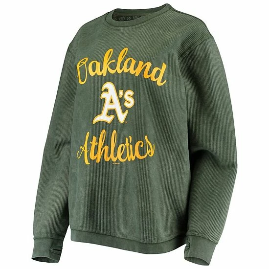 Women's G-III 4Her by Carl Banks Green Oakland Athletics Script Comfy Cord Pullover Sweatshirt Women's G-III 4Her By Carl Banks Green Oakland Athletics Script Comfy Cord Pullover Sweatshirt -G-III Sales Store unnamed file 3535