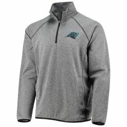 Men's G-III Sports By Carl Banks Heathered Gray Carolina Panthers Forefront Raglan Half-Zip Jacket 2 Men's G-III Sports By Carl Banks Heathered Gray Carolina Panthers Forefront Raglan Half-Zip Jacket -G-III Sales Store unnamed file 3569