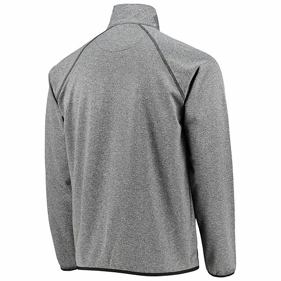 Men's G-III Sports by Carl Banks Heathered Gray Carolina Panthers Forefront Raglan Half-Zip Jacket Men's G-III Sports By Carl Banks Heathered Gray Carolina Panthers Forefront Raglan Half-Zip Jacket -G-III Sales Store unnamed file 3570