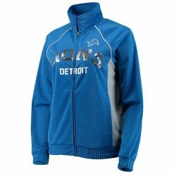 Women's G-III 4Her By Carl Banks Blue/White Detroit Lions Backfield Raglan Full-Zip Track Jacket -G-III Sales Store unnamed file 3577