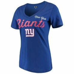 Women's G-III 4Her By Carl Banks Royal New York Giants Post Season V-Neck T-Shirt -G-III Sales Store unnamed file 360