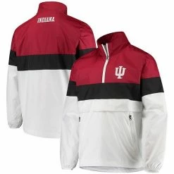 Men's G-III Sports By Carl Banks White Indiana Hoosiers No Huddle Half-Zip Pullover Jacket
