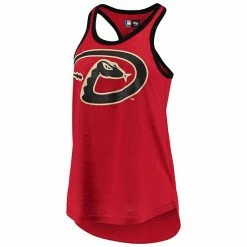 Women's G-III 4Her By Carl Banks Red Arizona Diamondbacks Team Logo Tater Racerback Tank Top -G-III Sales Store unnamed file 3613