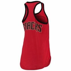 Women's G-III 4Her By Carl Banks Red Arizona Diamondbacks Team Logo Tater Racerback Tank Top -G-III Sales Store unnamed file 3614