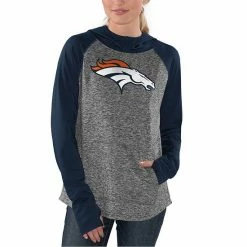 Women's G-III 4Her By Carl Banks Heathered Gray/Orange Denver Broncos Championship Ring Pullover Hoodie -G-III Sales Store unnamed file 3620