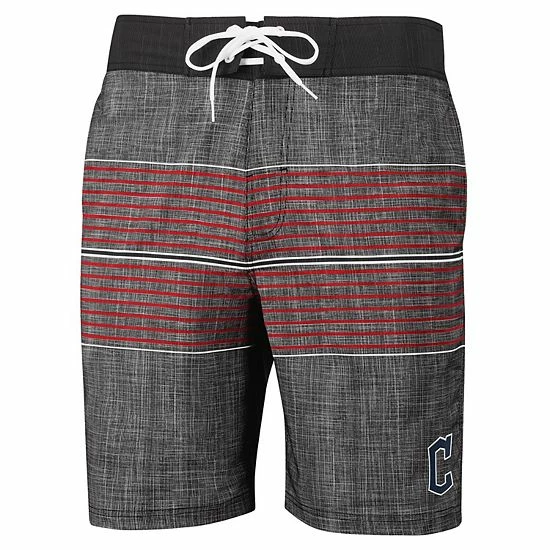 Men's G-III Sports by Carl Banks Charcoal Cleveland Guardians Horizon Volley Swim Trunks Men's G-III Sports By Carl Banks Charcoal Cleveland Guardians Horizon Volley Swim Trunks -G-III Sales Store unnamed file 3625