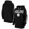 Women's G-III 4Her By Carl Banks Black Pittsburgh Steelers Extra Point Pullover Hoodie