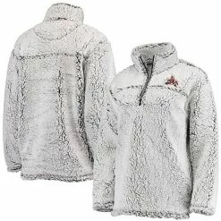 Women's G-III 4Her By Carl Banks Gray Arizona Coyotes Team Sherpa Quarter-Zip Jacket