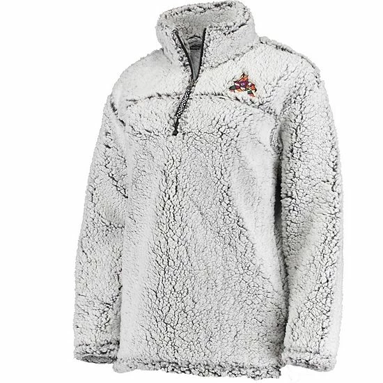 Women's G-III 4Her by Carl Banks Gray Arizona Coyotes Team Sherpa Quarter-Zip Jacket Women's G-III 4Her By Carl Banks Gray Arizona Coyotes Team Sherpa Quarter-Zip Jacket -G-III Sales Store unnamed file 3631