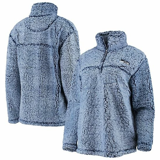 Women's G-III 4Her by Carl Banks Gray Seattle Seahawks Sherpa Quarter-Zip Pullover Jacket Women's G-III 4Her By Carl Banks Gray Seattle Seahawks Sherpa Quarter-Zip Pullover Jacket -G-III Sales Store unnamed file 3646
