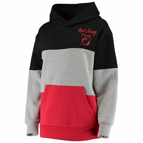 Women's G-III 4Her by Carl Banks Gray/Red New Jersey Devils Gridiron Pullover Hoodie Women's G-III 4Her By Carl Banks Gray/Red New Jersey Devils Gridiron Pullover Hoodie -G-III Sales Store unnamed file 3654
