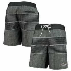 Men's G-III Sports By Carl Banks Black Baltimore Ravens Horizon Swim Shorts