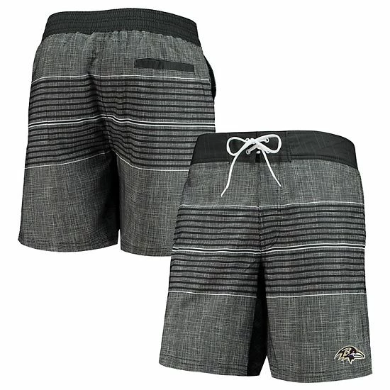 Men's G-III Sports By Carl Banks Black Baltimore Ravens Horizon Swim Shorts