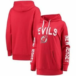 Women's G-III 4Her By Carl Banks Red New Jersey Devils Extra Inning Pullover Hoodie